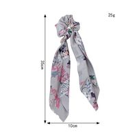 Fashion Flower Satin Printing Pleated Hair Tie 1 Piece main image 3