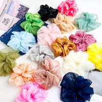 Fashion Solid Color Cloth Pleated Hair Tie 1 Piece main image 1