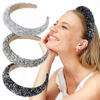 Simple Style Round Multicolor Sponge Inlay Crystal Pearl Hair Band 1 Piece main image 1