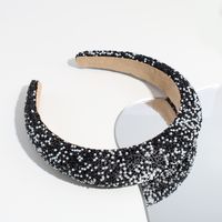 Simple Style Round Multicolor Sponge Inlay Crystal Pearl Hair Band 1 Piece sku image 1