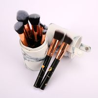Fashion Artificial Fiber Plastic Handgrip Aluminum Tube Makeup Brushes 1 Set sku image 5