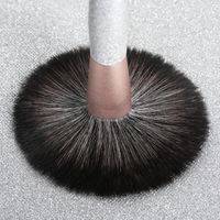 Fashion Pu Leather Artificial Fiber Plastic Handgrip Aluminum Tube Makeup Brushes 1 Set main image 3