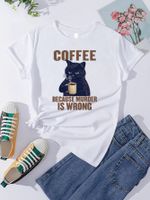 Women's T-shirt Short Sleeve T-shirts Simple Style Cat main image 1