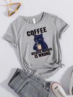 Women's T-shirt Short Sleeve T-shirts Simple Style Cat main image 5