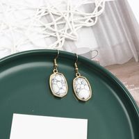 1 Pair Simple Style Rhombus Alloy Inlay Artificial Gemstones Women's Drop Earrings sku image 3