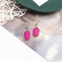 1 Pair Simple Style Rhombus Alloy Inlay Artificial Gemstones Women's Drop Earrings sku image 10