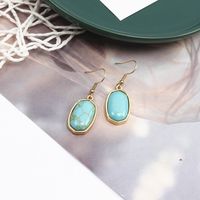 1 Pair Simple Style Rhombus Alloy Inlay Artificial Gemstones Women's Drop Earrings sku image 7