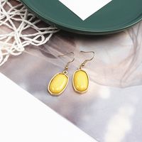 1 Pair Simple Style Rhombus Alloy Inlay Artificial Gemstones Women's Drop Earrings sku image 11