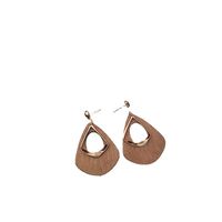 1 Pair Fashion Water Droplets Wood Hollow Out Women's Drop Earrings main image 3