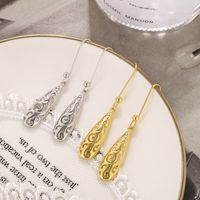 1 Pair Simple Style Water Droplets Alloy Plating Women's Drop Earrings main image 1