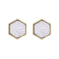 1 Pair Simple Style Rhombus Alloy Plating Women's Ear Studs sku image 2