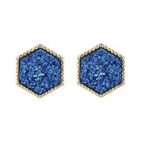 1 Pair Simple Style Rhombus Alloy Plating Women's Ear Studs sku image 4