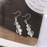 1 Pair Simple Style Water Droplets Metal Inlay Opal Women's Drop Earrings main image 3