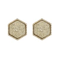 1 Pair Simple Style Rhombus Alloy Plating Women's Ear Studs main image 3