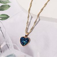 1 Piece Simple Style Heart Shape Alloy Plating Women's Pendant Necklace main image 1