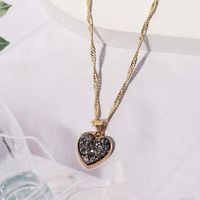 1 Piece Simple Style Heart Shape Alloy Plating Women's Pendant Necklace sku image 3