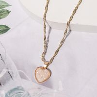 1 Piece Simple Style Heart Shape Alloy Plating Women's Pendant Necklace sku image 6