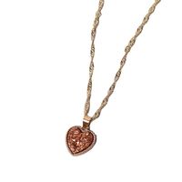 1 Piece Simple Style Heart Shape Alloy Plating Women's Pendant Necklace main image 3