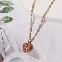 1 Piece Simple Style Heart Shape Alloy Plating Women's Pendant Necklace sku image 8