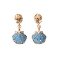 1 Pair Simple Style Shell Plating Alloy Drop Earrings main image 3