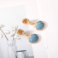 1 Pair Simple Style Shell Plating Alloy Drop Earrings main image 2