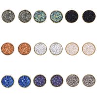 1 Pair Simple Style Round Plating Alloy Ear Studs main image 2