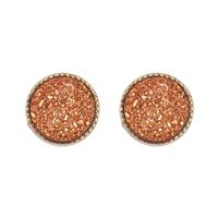 1 Pair Simple Style Round Plating Alloy Ear Studs sku image 6