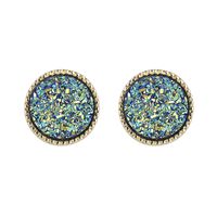 1 Pair Simple Style Round Plating Alloy Ear Studs sku image 9