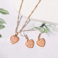 1 Set Simple Style Heart Shape Alloy Plating Women's Pendant Necklace main image 5