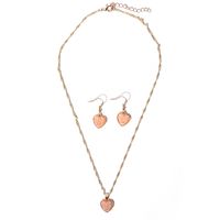 1 Set Simple Style Heart Shape Alloy Plating Women's Pendant Necklace main image 4