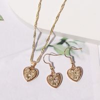 1 Set Simple Style Heart Shape Alloy Plating Women's Pendant Necklace sku image 4