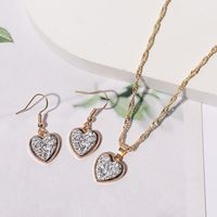 1 Set Simple Style Heart Shape Alloy Plating Women's Pendant Necklace sku image 2