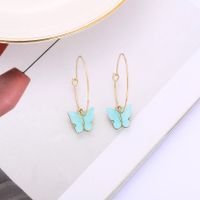 1 Pair Simple Style Butterfly Arylic Alloy Women's Drop Earrings main image 2