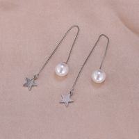 1 Pair Simple Style Moon Alloy Plating Inlay Artificial Pearls Rhinestones Women's Drop Earrings sku image 10