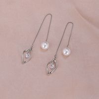 1 Pair Simple Style Moon Alloy Plating Inlay Artificial Pearls Rhinestones Women's Drop Earrings sku image 20