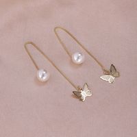 1 Pair Simple Style Moon Alloy Plating Inlay Artificial Pearls Rhinestones Women's Drop Earrings sku image 23
