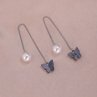 1 Pair Simple Style Moon Alloy Plating Inlay Artificial Pearls Rhinestones Women's Drop Earrings sku image 22