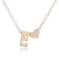 1 Piece Simple Style Letter Heart Shape Alloy Plating Women's Pendant Necklace main image 4
