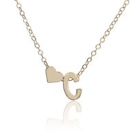 1 Piece Simple Style Letter Heart Shape Alloy Plating Women's Pendant Necklace sku image 3