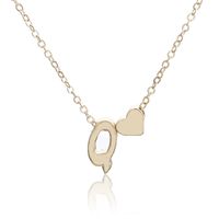 1 Piece Simple Style Letter Heart Shape Alloy Plating Women's Pendant Necklace sku image 17