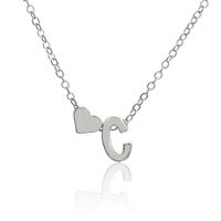 1 Piece Simple Style Letter Heart Shape Alloy Plating Women's Pendant Necklace sku image 29
