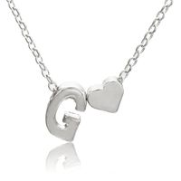 1 Piece Simple Style Letter Heart Shape Alloy Plating Women's Pendant Necklace sku image 33