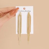 1 Pair Elegant Tassel Alloy Gold Plated Women's Drop Earrings main image 6