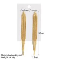 1 Pair Elegant Tassel Alloy Gold Plated Women's Drop Earrings main image 2