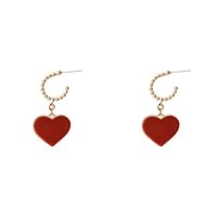 Wholesale Jewelry Casual Sweet Heart Shape Alloy Plating Drop Earrings main image 3
