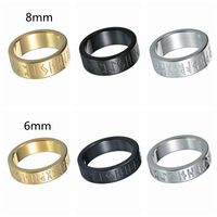 1 Piece Simple Style Letter Titanium Steel Plating Unisex Rings main image 3