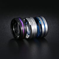1 Piece Simple Style Color Block Stainless Steel Plating Unisex Rings main image 5