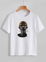 Women's T-shirt Short Sleeve T-shirts Casual Portrait main image 3