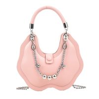 Women's Small Pu Leather Solid Color Streetwear Cloud Shape Lock Clasp Chain Bag sku image 2