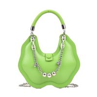 Women's Small Pu Leather Solid Color Streetwear Cloud Shape Lock Clasp Chain Bag main image 2